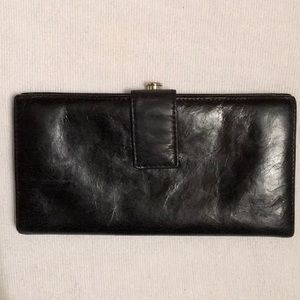 Hobo International Black Leather Wallet 7.5x4